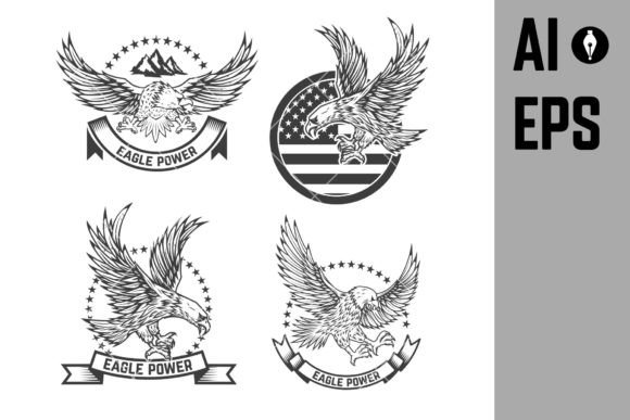 Download Set of Coat of Arms with Eagles. Design - Premium Bundle