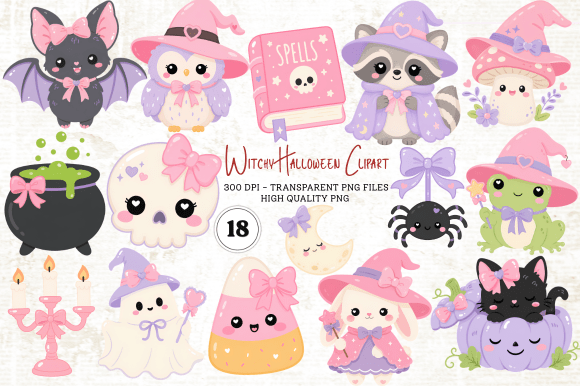 Download Witchy Halloween Clipart PNG - Png Collection