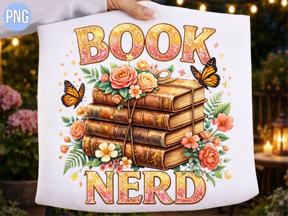 Download Book Nerd Flowers Monarch Butterfly PNG - Png Collection