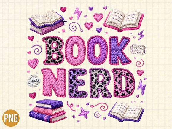 Download : Crochet Reading Book Nerd PNG T-SHIRT - Png Collection