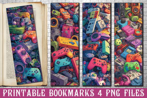 Download Vintage Retro Tech Gaming Bookmarks PNG - Png Collection