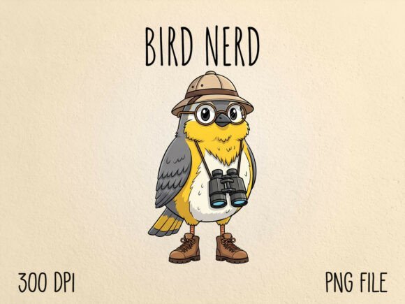 Download Bird Nerd Birdwatching Sublimation PNG - Png Collection