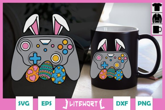 Download Easter Video Game Bunny Eggs Gamer SVG - Video game Collection