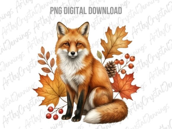 Download Watercolor Autumn Fox Wildlife PNG - Png Collection