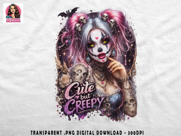 Download Cute but Creepy PNG | Goth Clown Art - Png Collection